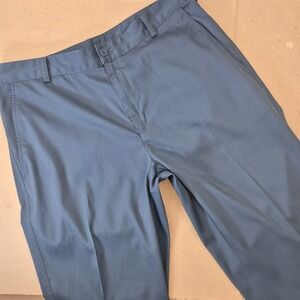 Nike‎ Golf Dri-Fit Tech Pants Men's 34 x 32 Blue Performance Stretch Flat Front